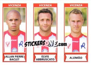 Sticker Allan Pierre Baclet / Elvis Abbruscato / Alemao - Calciatori 2010-2011 n. 645 - Panini