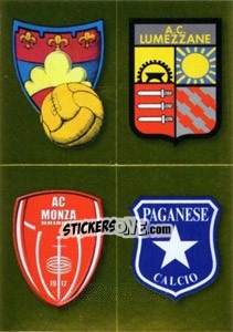 Sticker Scudetto (Gubbio - Lumezzane - Monza - Paganese) - Calciatori 2010-2011 n. 650 - Panini
