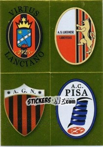 Figurina Scudetto (Lanciano - Lucchese - Nocerina - Pisa)