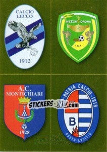 Sticker Scudetto (Lecco - Mezzocorona - Montichiari - Pro Patria) - Calciatori 2010-2011 n. 674 - Panini