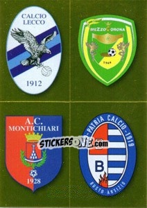 Cromo Scudetto (Lecco - Mezzocorona - Montichiari - Pro Patria) - Calciatori 2010-2011 - Panini