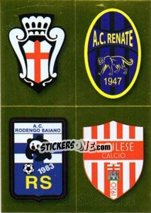 Sticker Scudetto (Pro Vercelli - Renate - Rodengo Saiano - Sacilese) - Calciatori 2010-2011 n. 675 - Panini