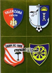 Sticker Scudetto (Valenzana - Bellaria Igea Marina - Carpi - Carrarese) - Calciatori 2010-2011 n. 677 - Panini