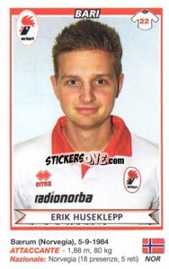 Cromo Erik Huseklepp (Bari) - Calciatori 2010-2011 - Panini