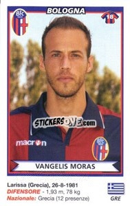 Sticker Vangelis Moras (Bologna) - Calciatori 2010-2011 - Panini