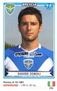 Sticker Davide Zoboli (Brescia) - Calciatori 2010-2011 - Panini