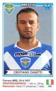 Cromo Cristiano Zanetti (Brescia) - Calciatori 2010-2011 n. A10 - Panini