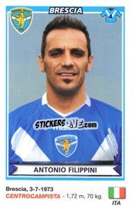 Cromo Antonio Filippini (Brescia) - Calciatori 2010-2011 - Panini