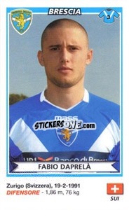 Sticker Fabio Daprelà (Brescia) - Calciatori 2010-2011 - Panini