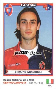 Sticker Simone Missiroli (Cagliari) - Calciatori 2010-2011 n. A15 - Panini