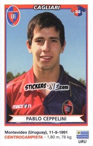Sticker Pablo Ceppelini (Cagliari) - Calciatori 2010-2011 - Panini