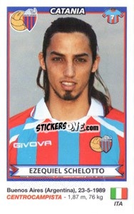 Cromo Ezequiel Schelotto (Catania) - Calciatori 2010-2011 - Panini