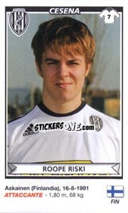 Figurina Roope Riski (Cesena) - Calciatori 2010-2011 - Panini