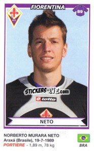 Cromo Neto (Fiorentina) - Calciatori 2010-2011 - Panini