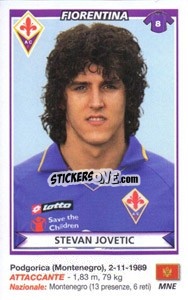 Cromo Stevan Jovetic (Fiorentina) - Calciatori 2010-2011 - Panini