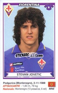 Sticker Stevan Jovetic (Fiorentina) - Calciatori 2010-2011 n. A31 - Panini