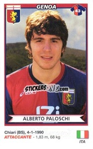 Cromo Alberto Paloschi (Genoa) - Calciatori 2010-2011 - Panini