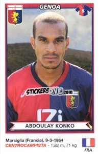 Cromo Abdoulay Konko (Genoa) - Calciatori 2010-2011 - Panini