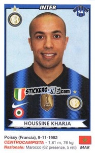 Sticker Houssine Kharja (Inter) - Calciatori 2010-2011 n. A38 - Panini