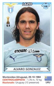 Sticker Alvaro Gonzalez (Lazio) - Calciatori 2010-2011 n. A46 - Panini