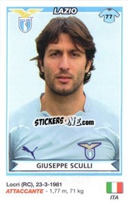 Cromo Giuseppe Sculli (Lazio) - Calciatori 2010-2011 - Panini