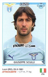 Sticker Giuseppe Sculli (Lazio) - Calciatori 2010-2011 n. A48 - Panini