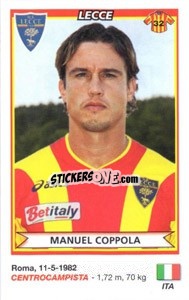 Cromo Manuel Coppola (Lecce) - Calciatori 2010-2011 - Panini