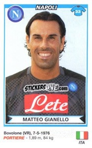 Cromo Matteo Gianello (Napoli) - Calciatori 2010-2011 - Panini