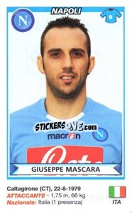 Sticker Giuseppe Mascara (Napoli) - Calciatori 2010-2011 n. A60 - Panini