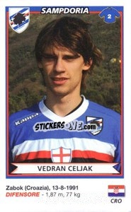 Sticker Vedran Celjak (Sampdoria) - Calciatori 2010-2011 n. A74 - Panini