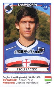 Sticker Zsolt Laczko (Sampdoria) - Calciatori 2010-2011 - Panini