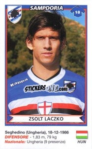 Sticker Zsolt Laczko (Sampdoria) - Calciatori 2010-2011 n. A75 - Panini