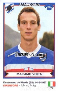 Sticker Massimo Volta (Sampdoria) - Calciatori 2010-2011 n. A76 - Panini