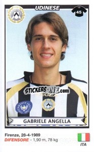 Sticker Gabriele Angella (Udinese) - Calciatori 2010-2011 n. A78 - Panini