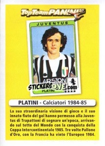 Figurina Centrocampista - Michel Platini - Calciatori 2010-2011 n. X5 - Panini