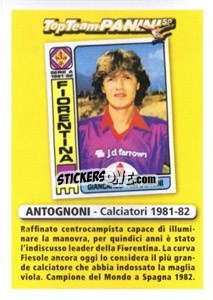 Cromo Centrocampista - Giancarlo Antognoni - Calciatori 2010-2011 - Panini