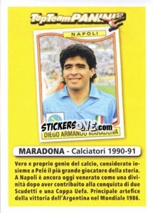 Sticker Attaccante - Diego Armando Maradona - Calciatori 2010-2011 n. X9 - Panini
