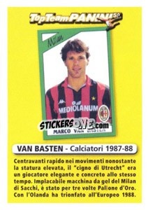 Sticker Attaccante - Marco van Basten - Calciatori 2010-2011 n. X11 - Panini