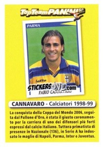 Sticker Difensore (altri) - Fabio Cannavaro - Calciatori 2010-2011 n. X14 - Panini