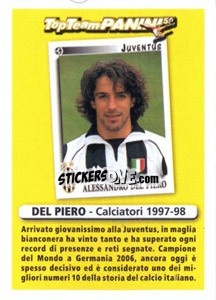 Sticker Attaccante (altri) - Alessandro Del Piero - Calciatori 2010-2011 n. X18 - Panini
