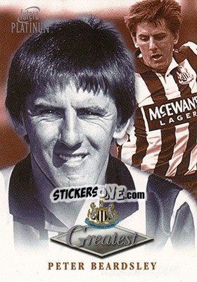 Sticker Peter Beardsley - Newcastle Greatest Platinum 1999 - Futera