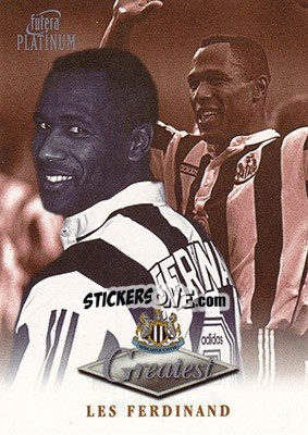 Cromo Les Ferdinand - Newcastle Greatest Platinum 1999 - Futera