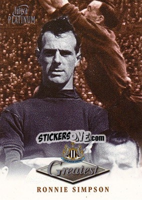 Sticker Ronnie Simpson - Newcastle Greatest Platinum 1999 - Futera