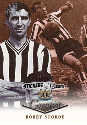 Sticker Bob Stokoe - Newcastle Greatest Platinum 1999 - Futera