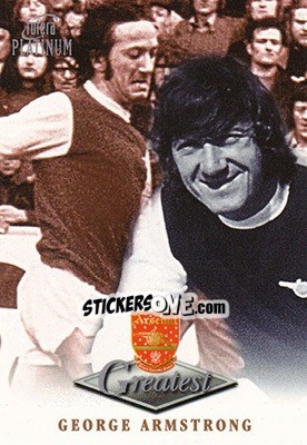 Sticker George Armstrong - Arsenal Greatest Platinum 1999 - Futera