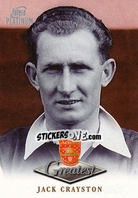 Sticker Jack Crayston - Arsenal Greatest Platinum 1999 n. 11 - Futera