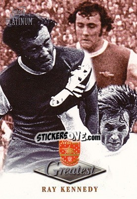 Sticker Ray Kennedy - Arsenal Greatest Platinum 1999 - Futera