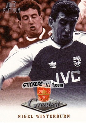 Sticker Nigel Winterburn - Arsenal Greatest Platinum 1999 - Futera