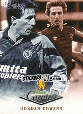 Sticker Gordan Cowans - Aston Villa Greatest Platinum 1999 - Futera