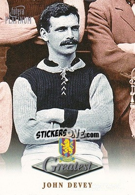 Cromo John Devey - Aston Villa Greatest Platinum 1999 n. 13 - Futera